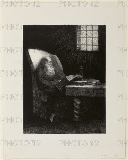 1892 Art Work -  The Reader - Odilon Redon.