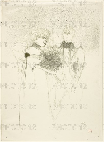 1893 Art Work -  Mademoiselle Lender; in Madam Satan - Henri de Toulouse-Lautrec.