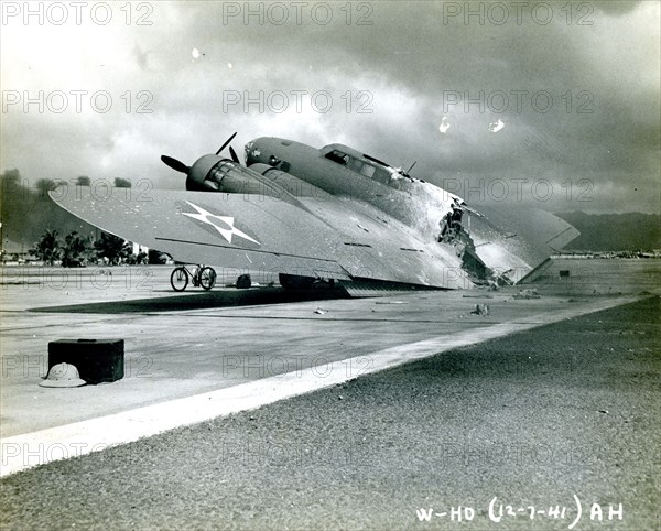 Wrecked Airplane at Wheeler Airfield