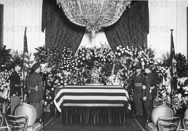 Standing Guard Over FDR's Casket