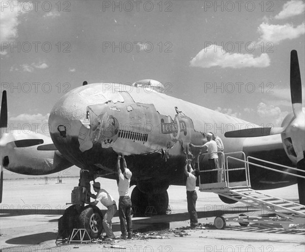 Reconditioning B-29 Bomber