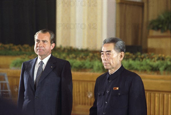 Nixon and Premier CHou En-lai