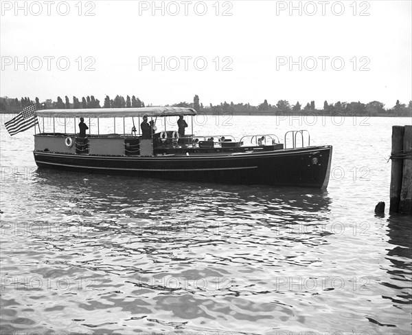 Presidential boat on river