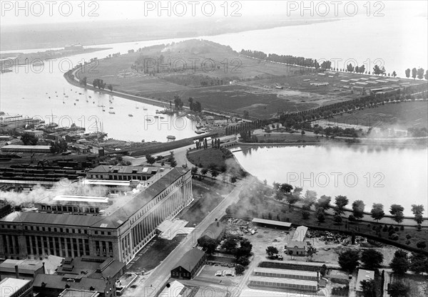 Aerial view, Hains Point and Tidal Basin