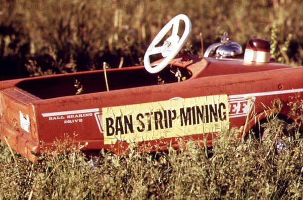 Toy car on a ranch in Montana coal country