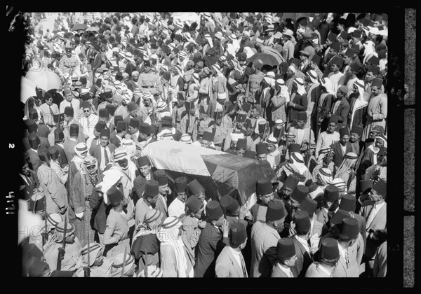 Casket of King Hussein carried in funeral procession ca. 1931 - Photo12 ...