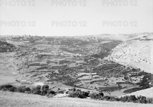 Evening light on Jerusalem taken from the south, near the Residency ca. between 1940 and 1946