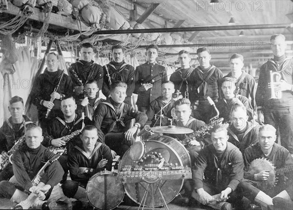 Great Lakes Naval training station orchestra ca. between 1909 and 1920