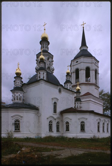 Church of the Kazan Icon of the Mother of God (formerly of Bogoroditse-Alekseevskii Monastery) (1767-1789), northeast view, Tomsk, Russia; 1999