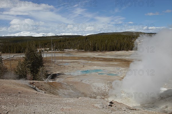 Porcelain Basin in Norris Geyser Basin in Yellowstone National Park; Date: 11 April 2013