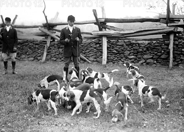 George B. Post of Wall Street and his somerset pack ca. 1914