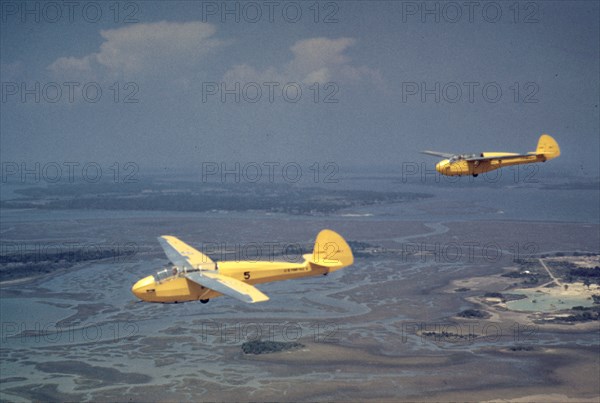 Marine Corps gliders in flight out of Parris Island