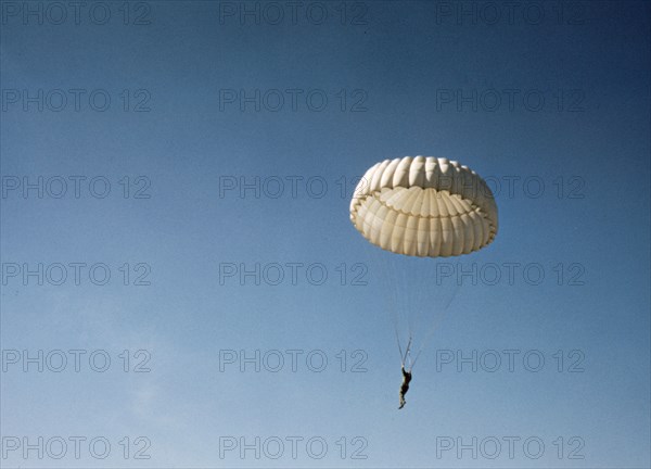 Marine parachuting at Parris Island