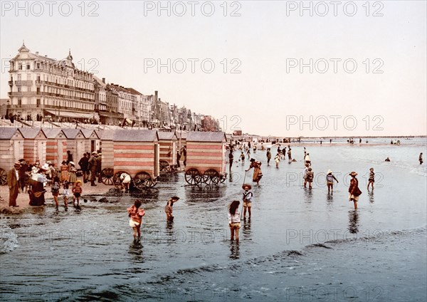 The beach and the sea, Blankenberghe, Belgium ca. 1890-1900