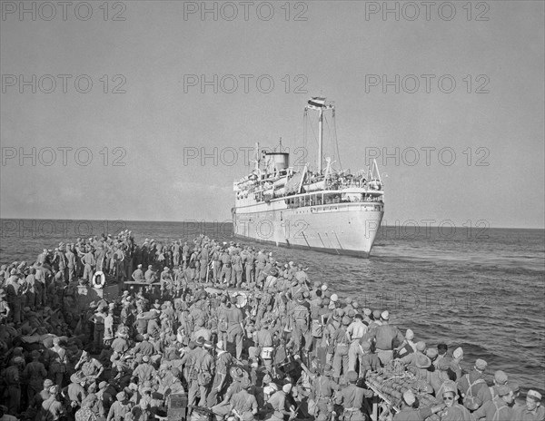 LCT is approaching the Boissevain Bali, Indonesia, Dutch East Indies ca. October 1946