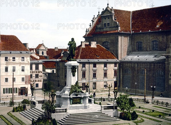 Mickiewicz Monument, Warsaw, Russia (i.e. Warsaw, Poland) ca. 1890-1900