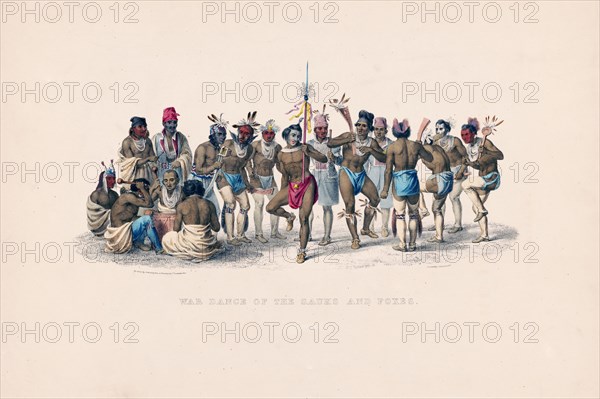 War dance of the Sauks and Foxes ca. 1836