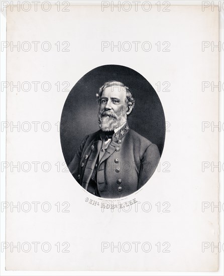 Print of General Robert E. Lee portrait (created ca. 1860-1900)