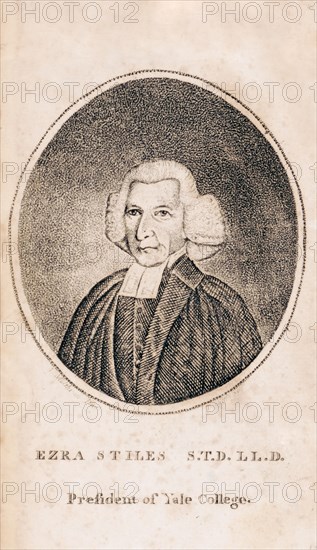 Ezra Stiles S.T.D. L.L.D. - president of Yale College ca. 1780s