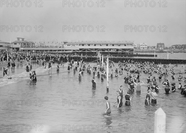 Bathing at Brighton Beach ca. 1910-1915