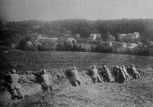 German soldiers in the Argonne Forest, France, during World War I ca. 1914-1915