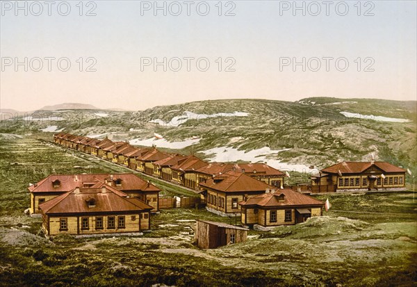 The new village Alexander III, (i.e., Aleksandrovsk), Kola Peninsula, Russia ca. 1890-1900