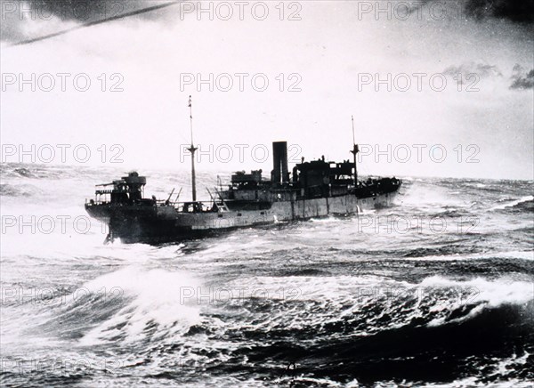 World War II North Atlantic convoy duty - S.S. COULMORE ca. May 20, 1943