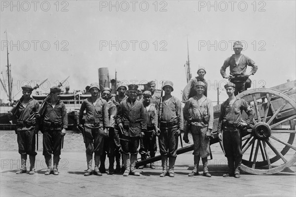 Sanitary squad from the U.S.S. MICHIGAN at Vera Cruz ca. 1914