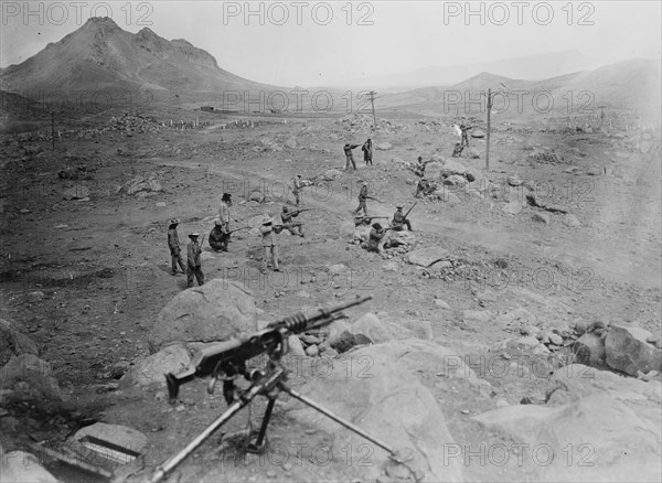 Troops of General Francisco 'Pancho' Villa (1877-1923), during the Mexican Revolution ca. 1914