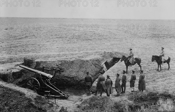 Bulgarian Big Siege Gun during the Balkan Wars ca. 1912-1913