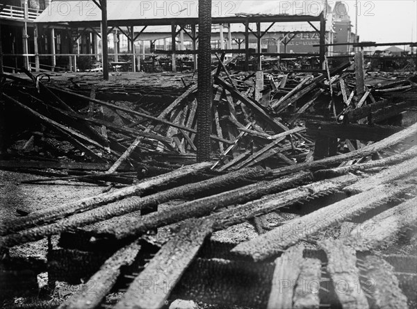 Aftermath of a fire at Brighton Beach, Brooklyn, New York City, on June 5, 1912