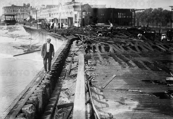 Aftermath of a fire at Brighton Beach, Brooklyn, New York City, on June 5, 1912