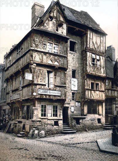 Old house in Rue St. Martin, Bayeux, France ca. 1890-1900