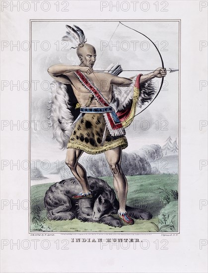 Indian hunter illustration ca. 1845