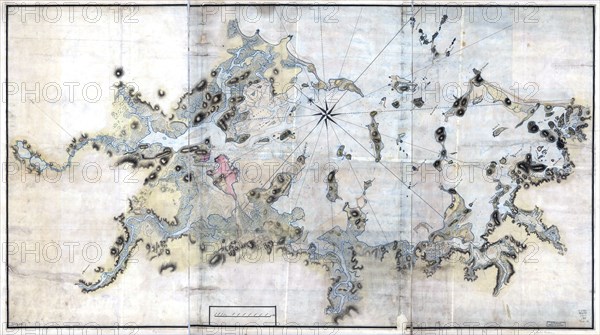 Vintage Maps / Antique Maps - Boston Harbour, with the surroundings ca. 1770s