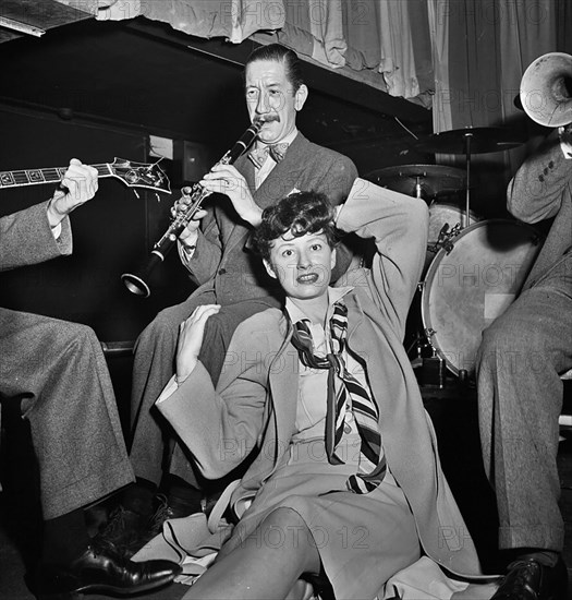 Portrait of Pee Wee Russell and Linda Keene, Eddie Condon's, New York, N.Y., between 1946 and 1948