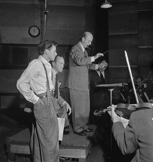 Portrait of Frank Sinatra and Axel Stordahl, Liederkrantz Hall, New York, N.Y., ca. 1947