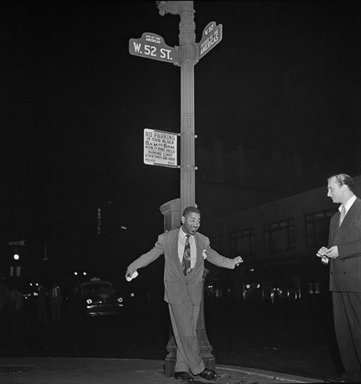 Portrait of Dizzy Gillespie, 52nd Street, New York, N.Y., between 1946 and 1948