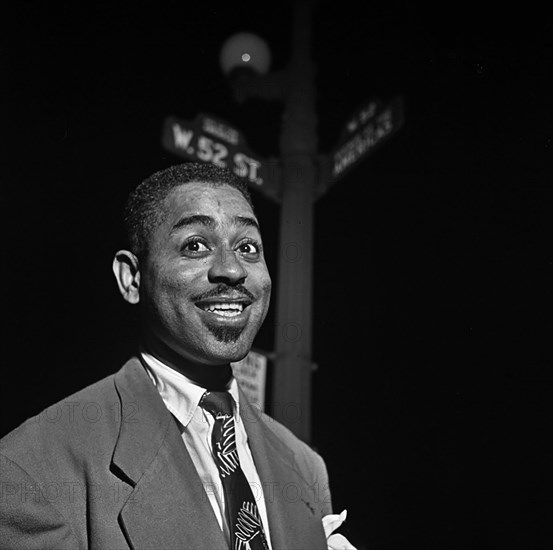 Portrait of Dizzy Gillespie, 52nd Street, New York, N.Y., between 1946 and 1948