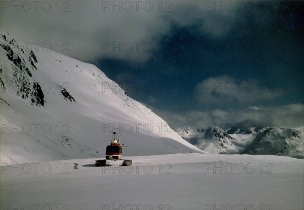 1973 - Helicopter on Harding Icefield, Alaska