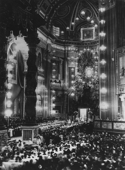 Canonization of Andrzej Bobola, Basilica of Saint Peter's in Rome ca. 1938