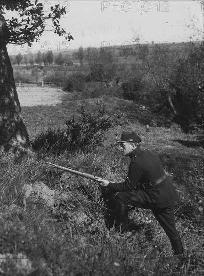 Poland History: Customs guard on patrol ca. 1923-1928