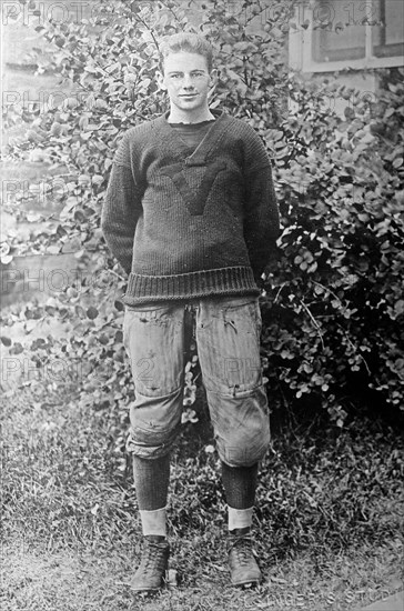 Historical football player - Robert Gooch of the Virginia Cavaliers football team on October 21, 1912.