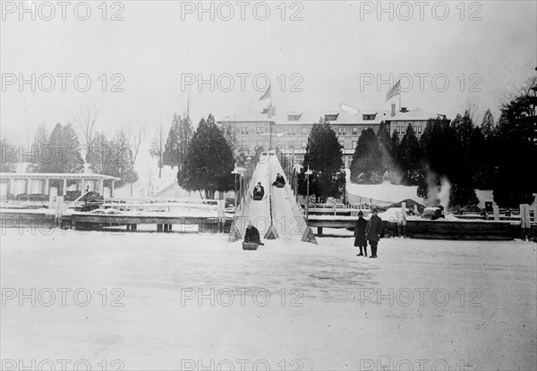 Date: 1910-1915 - Toboggan slide, Fort Wm. Henry, Lake George