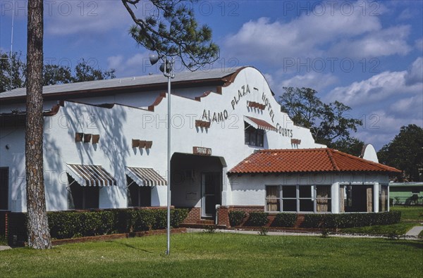 1970s United States -  Alamo Plaza Hotel Courts diagonal view from left Route 90 Gulfport Mississippi ca. 1979