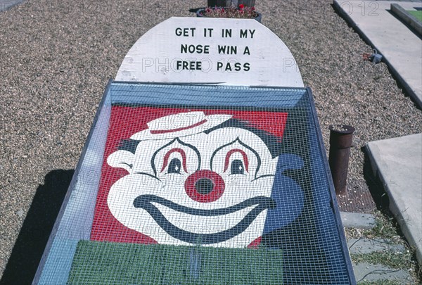 1980s United States -  Clown 18th hole -  Cottonwood Corral Mini-Golf -  Yankton -  South Dakota ca. 1987