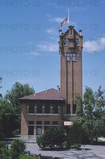 2000s America -  Old Milwaukee Road Railroad Station, Missoula, Montana 2004