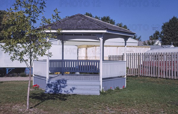 1980s United States -  Bandstand, rear, Aurelia, Iowa 1987