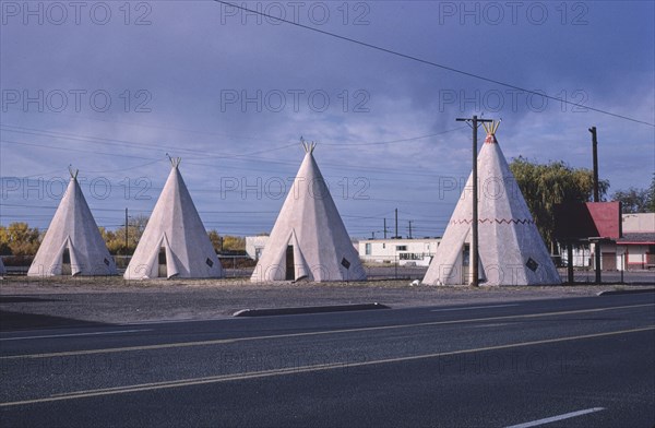 1980s United States -  Wigwam Village Motel and office, Holbrook, Arizona 1987