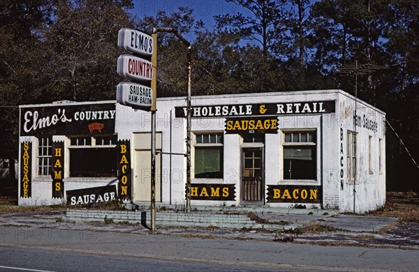 1970s America -  Elmo's Country Sausage, Kingsland, Georgia 1979